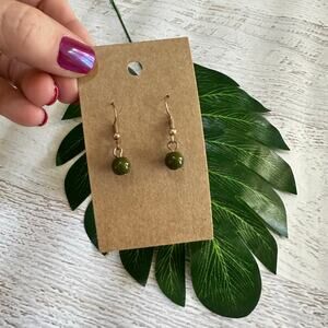 BOGO FREE Army green bead earrings bohemian